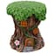 13.75" Fairy Tree Stump Outdoor Garden Plant Stand